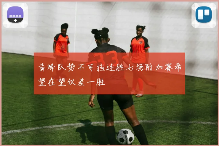 黄蜂队势不可挡连胜七场附加赛希望在望仅差一胜
